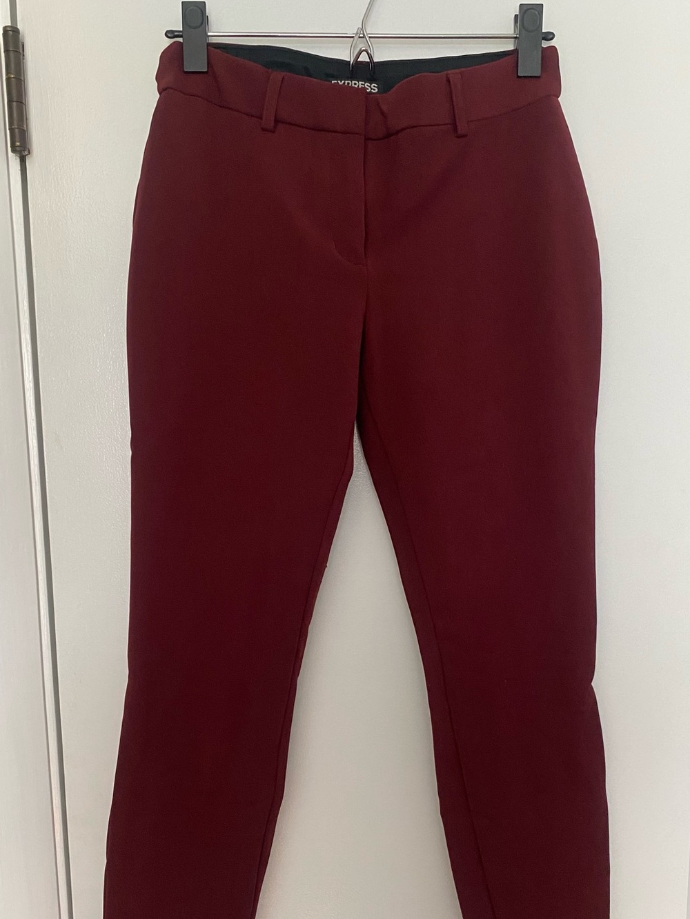 Express Women's Burgundy Skinny Ankle Pants - Picture 3 of 6